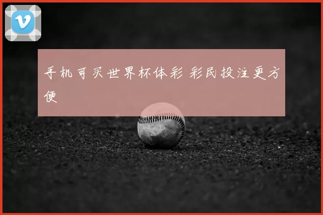 手机可买世界杯体彩 彩民投注更方便